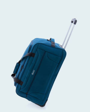Maleta Portadocumentos de poliéster John Travel, 2 Ruedas, 35 cm, Azul